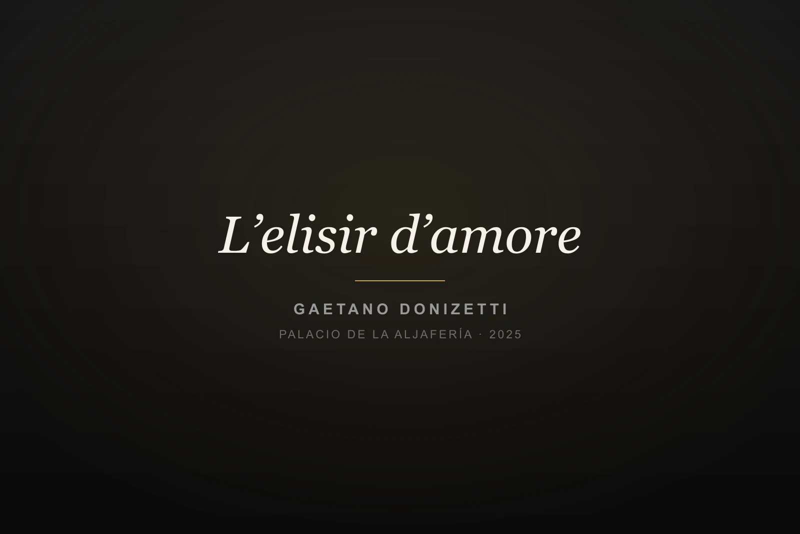 L'elisir d'amore
